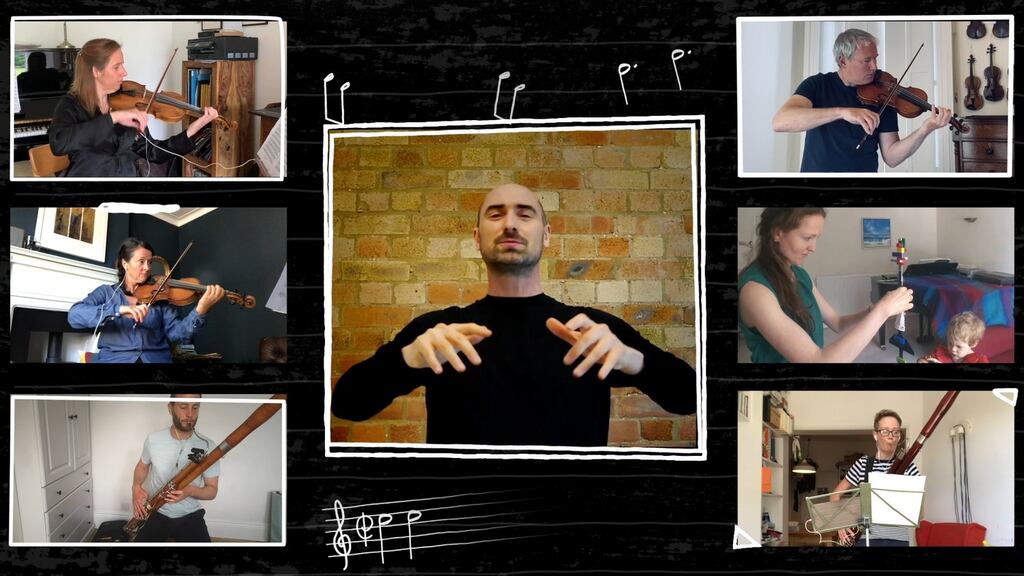 Individual players in the orchestra could work on their own parts from their own homes