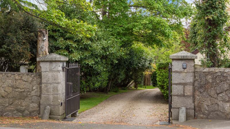 The property is completely hidden from the road