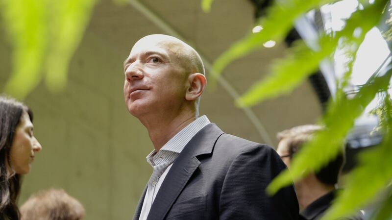 Jeff Bezos is the richest man in the world with a $177 billion fortune, said Forbes. Photograph: Jason Redmond / AFP