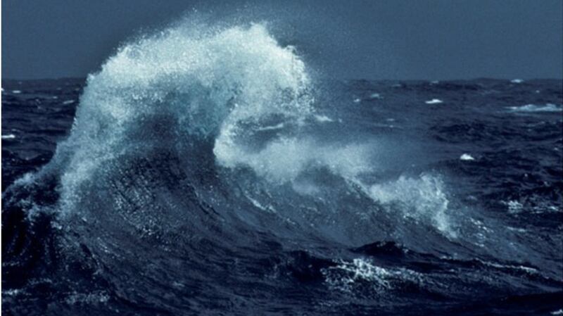 Rogue wave, photographed from the French ship Astrolabe in the Southern Ocean between Hobart and the Antarctic