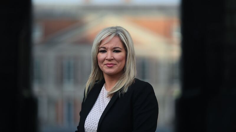 Sinn Féin’s leader in Northern IrelandMichelle O’Neill photographed in Dublin Castle on Friday. Photograph: Brian Lawless/PA Wire