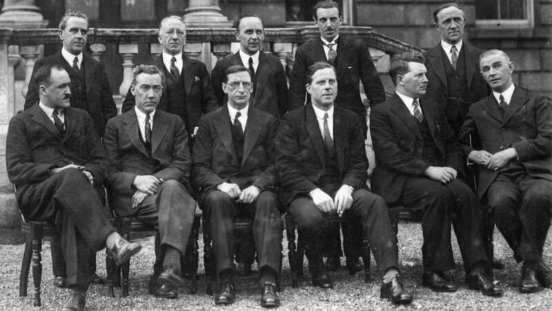 As well as those who became important political figures in the new Ireland such as Seán MacEntee, top left, and Frank Aiken, bottom left, in this 1932 Fianna Fáil cabinbet, northern migrants included hundreds of less prominent people who had no choice but to leave their communities. They constitute a cohort whose experience of forced exile and resettlement has largely been overlooked