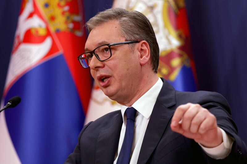 Serbia's president, Aleksandar Vucic, has proposed a political novice to fill the role of prime minister. Photograph: Andrej Cukic/EPA-EFE