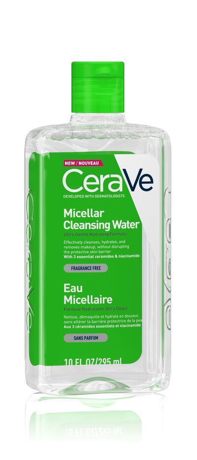 The no-fuss option: CeraVe Hydrating Micellar Water (€11 at pharmacies nationwide)
