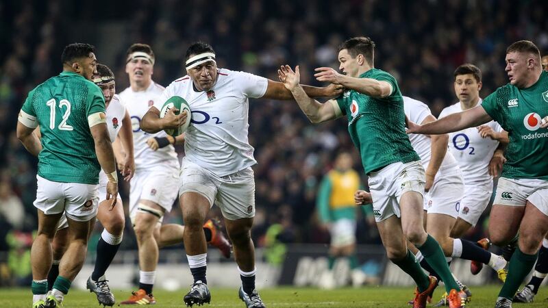Mako Vunipola carries during England’s dominant Six Nations win over Ireland. Photograph: Gary Carr/Inpho