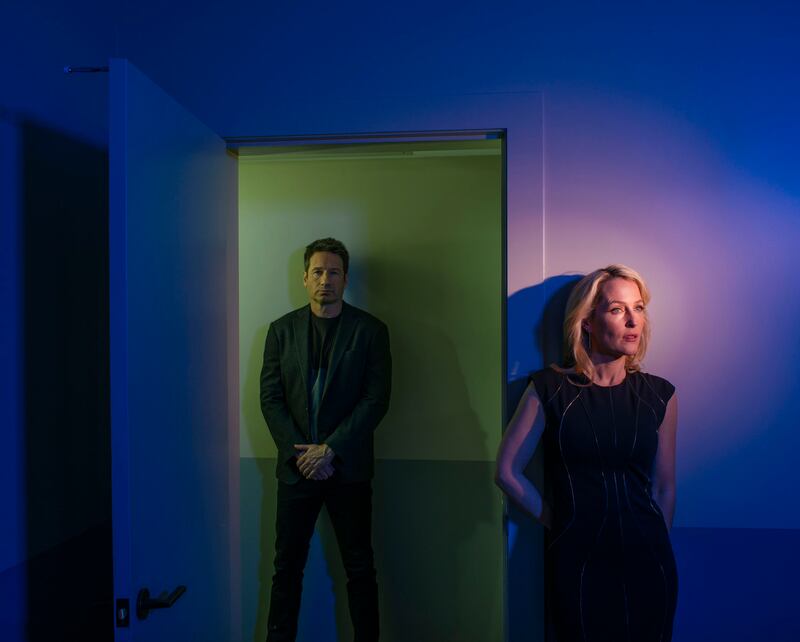 The X-Files: David Duchovny with his costar Gillian Anderson in 2016. Photograph: Brinson+Banks/NYT