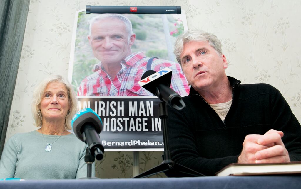 Patricia Phelan and Greg O'Corry-Crowe, relatives of Bernard Phelan, called on the Irish Government to shelve plans to open an embassy in Tehran. Photo: Gareth Chaney/ Collins Photos