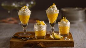 Lemon curd, crushed meringues and whipped cream