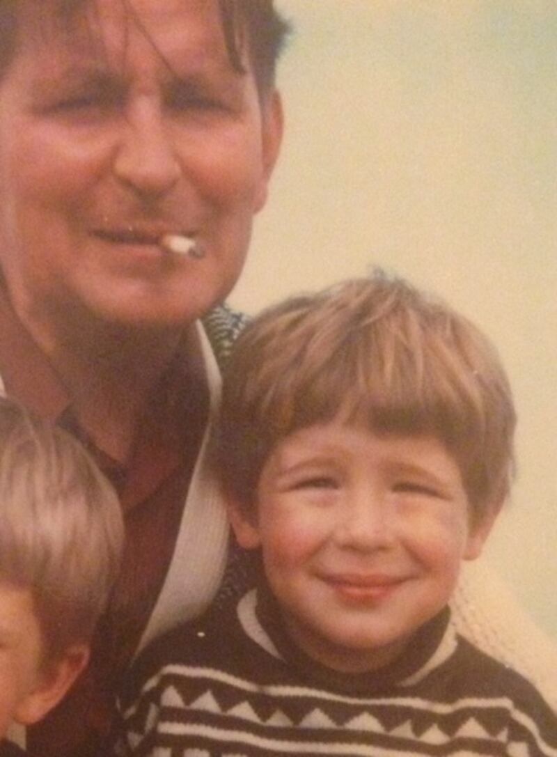 Michael Hughes and his father