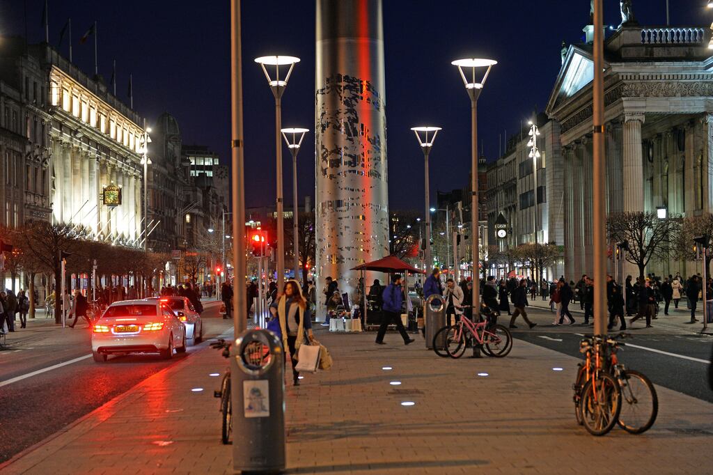 15/01/2014 WEEKEND
The Spire and the pedestrian island at night in O'Connell street , Dublin Photograph: Eric Luke / The Irish Times
For spl in Weekend by Patrick Freyne