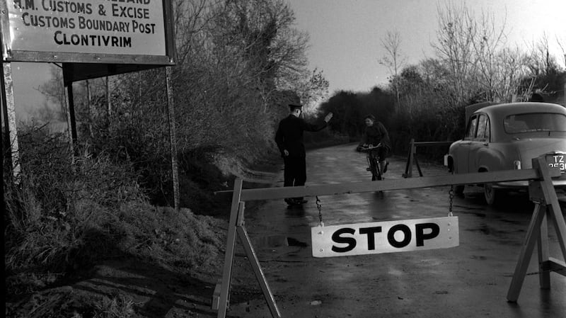 Northern Ireland, December 1955, The customs post at Clontivrim, not far north of Clones. Photograph: Popperfoto/Getty Images)