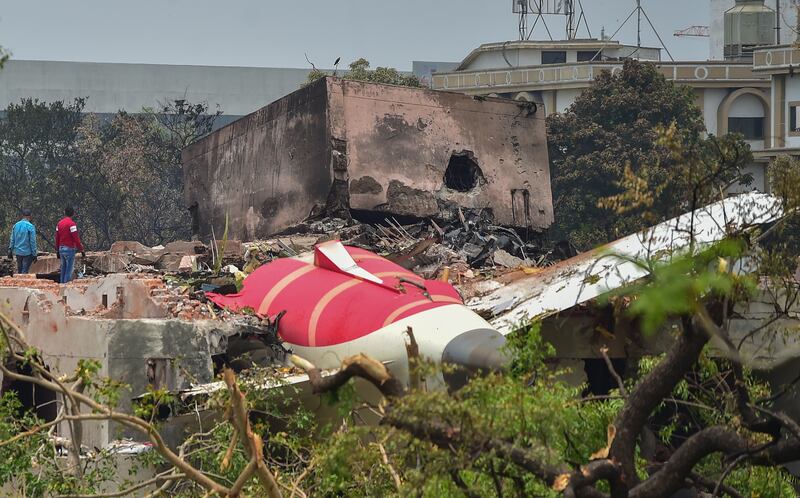 Investigations are underway at the site of Air India Boeing 787 crash in Ahmedabad. Photograph: Ritesh Shukla/Getty Images