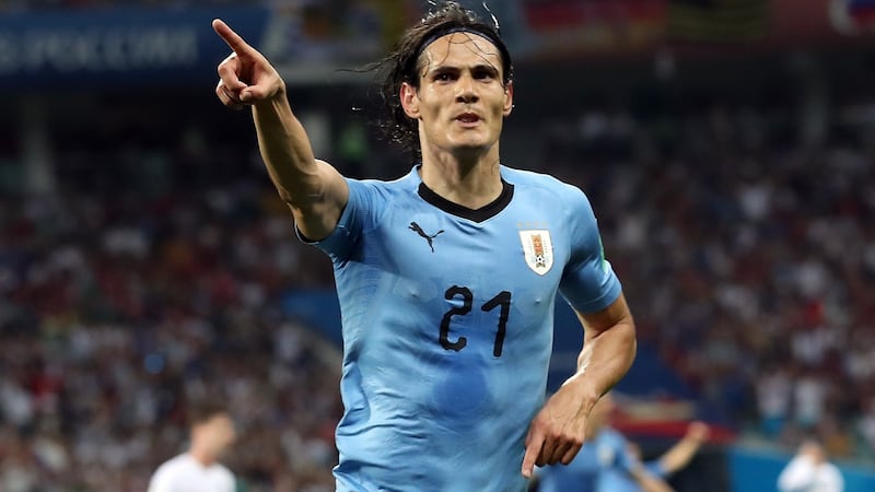 Edinson Cavani leads Uruguay in the vital playoffs this week. Photograph: Friedemann Vogel/EPA