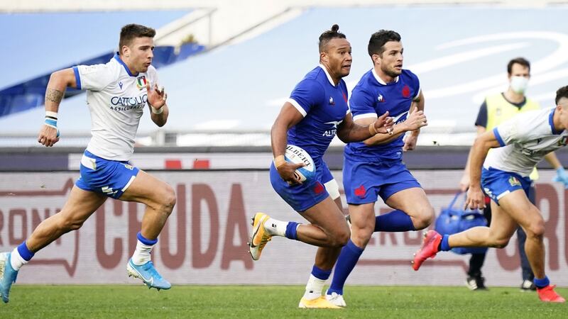 Teddy Thomas was outstanding for France in the victory over Italy in Rome. Photograph: Dave Winter/Inpho