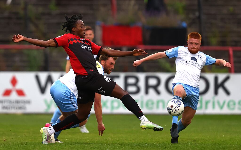 Promise Omochere has joined Fleetwood Town from Bohemians, one of a number of players from Irish clubs moving to League One in England this summer. Photograph: Bryan Keane/Inpho