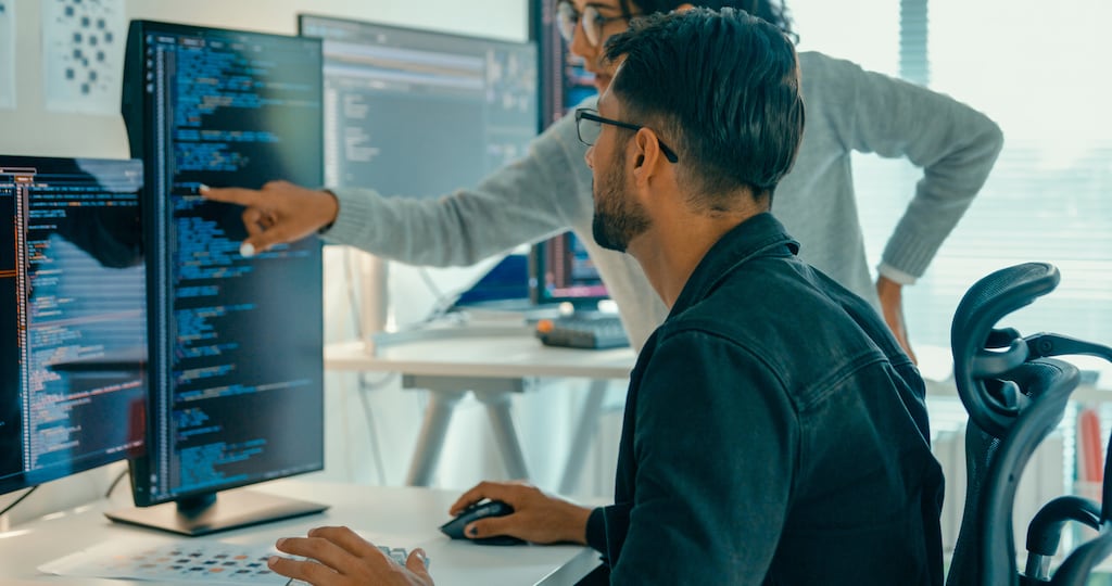 With so many people now working from home on a mix of company-owned devices along with their own equipment, there is an increased demand for dedicated cybersecurity functions within companies. Photograph: iStock/Getty