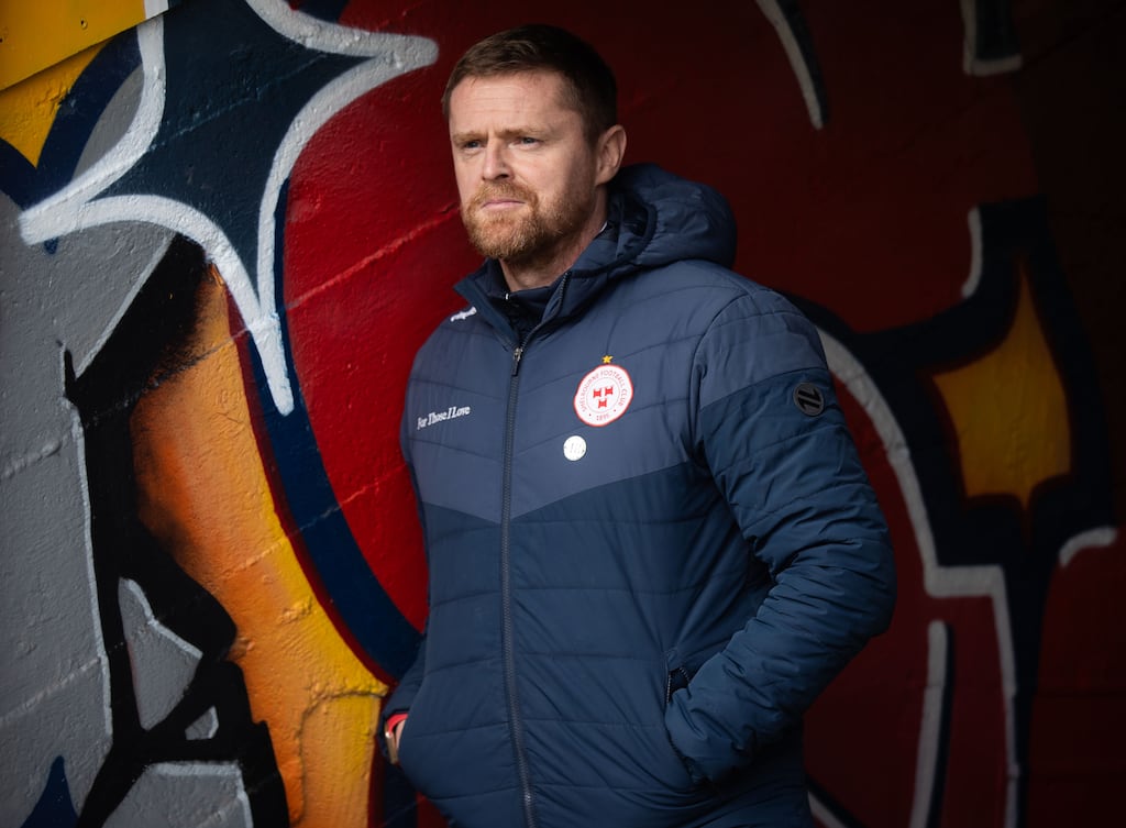 Shelbourne manager Damien Duff at Tolka Park. Photograph: Tom Maher/Inpho