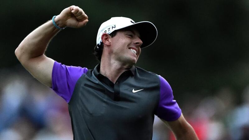 Northern Ireland  Rory McIlroy reacts after winning the 96th PGA Championship golf tournament at the Valhalla Golf Club in Louisville, Kentucky. Photograph: EPA