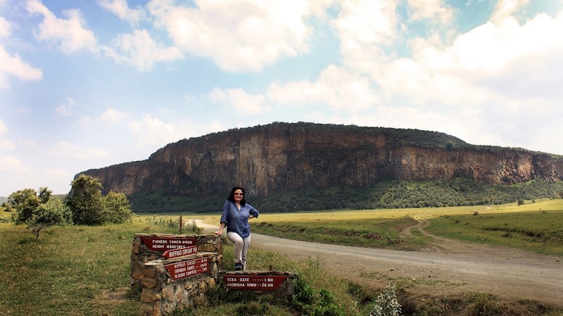 Oona Tully in Kenya’s Great Rift Valley during her time as managing publisher for UN Environment