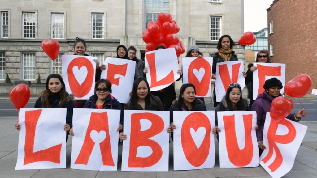 The Labour of Love campaign which focuses on the rights of workers in private homes across Ireland was launched by au pairs and domestic workers earlier this year. Photograph: Dave Meehan/The Irish Times
