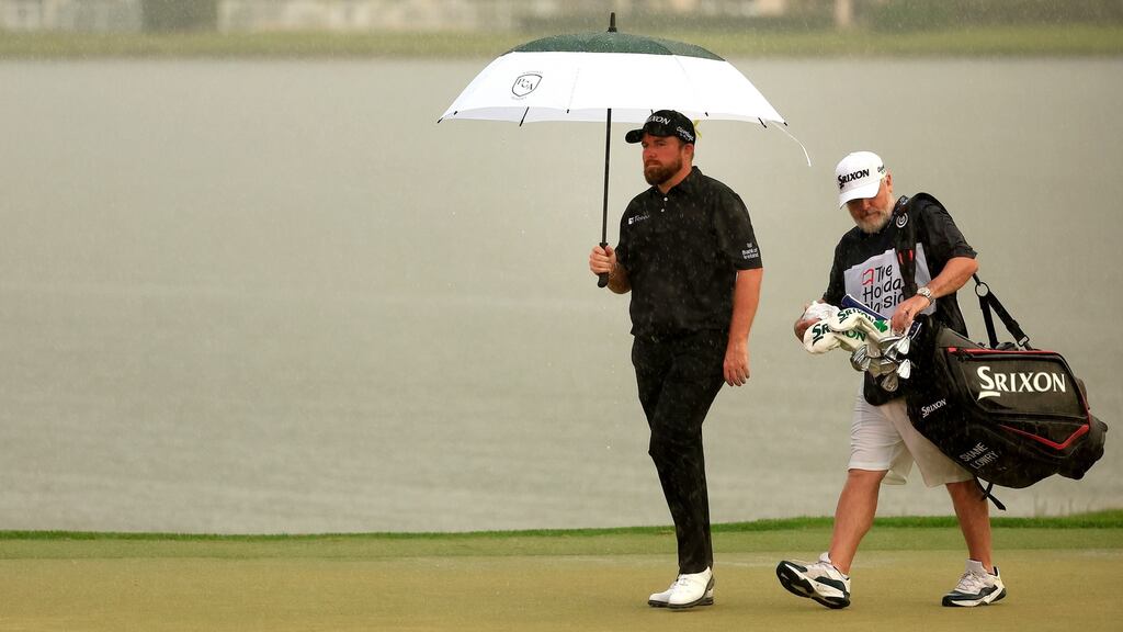 Shane Lowry walks on to the 18th green during the final round of The Honda Classic at PGA National Resort And Spa in Palm Beach Gardens, Florida. Photograph: Mike Ehrmann/Getty Images