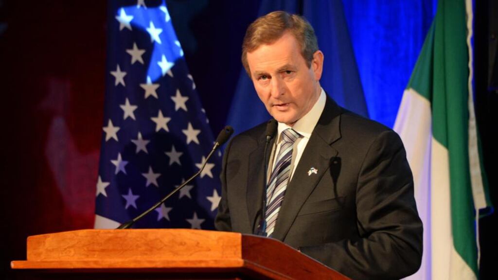 Taoiseach Enda Kenny delivers a speech at the American Chamber of Commerce Thanksgiving Lunch. Photograph: Eric Luke