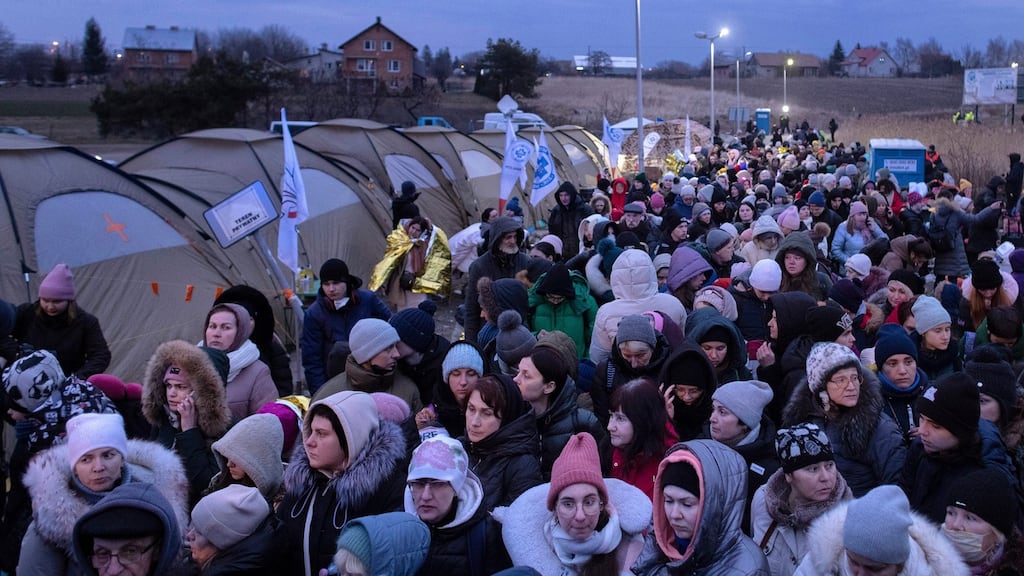 More than 1.7 million Ukrainian refugees fleeing Russia’s invasion have fled to Europe. Photograph: Maciek Nabrdalik/The New York Times