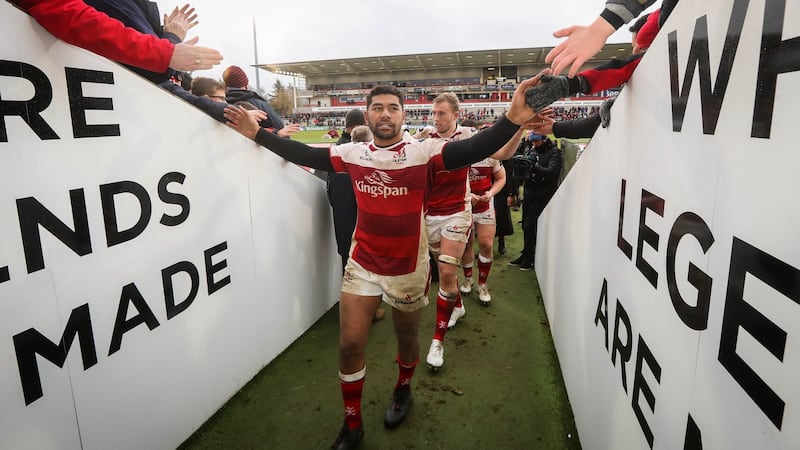 Ulster’s Charles Piutau after the game. Photograph: Ryan Byrne/Inpho