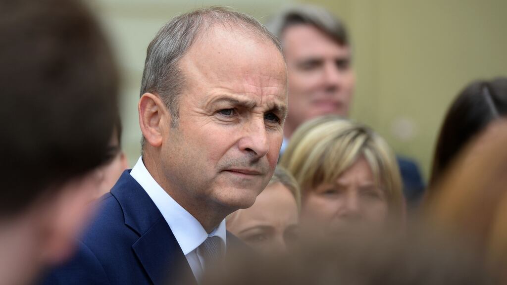Fianna Fáil leader Micheál Martin: says core expenditure for each university student is down by 22 per cent since 2011. Photograph: Dara Mac Dónaill/The Irish Times