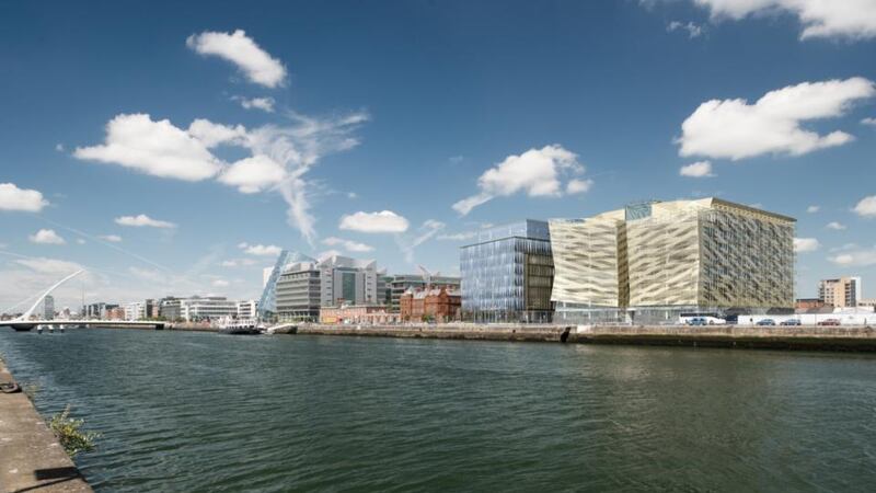 The site at Spencer Dock will have a 169-bed hotel and two office buildings