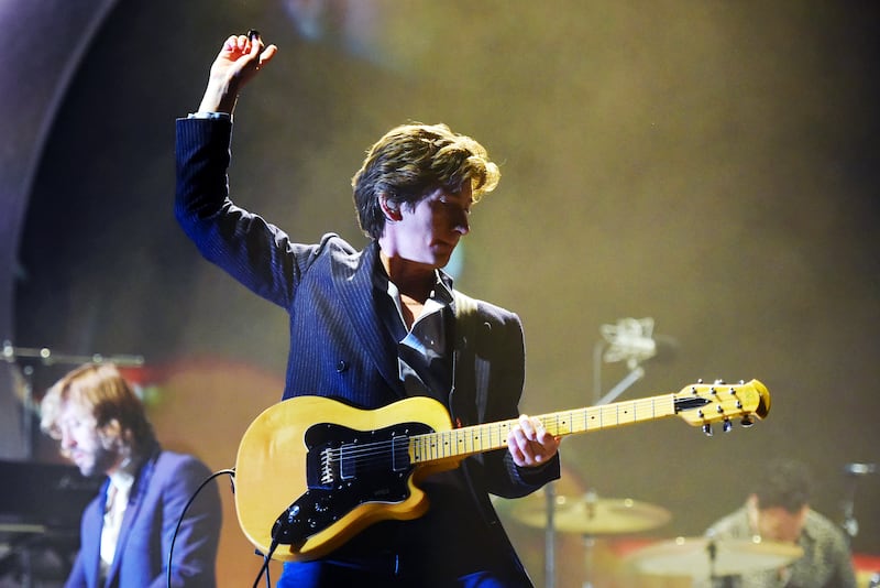 Alex Turner of Arctic Monkeys performing at Leeds Festival in August. Photograph: Matthew Baker/Getty Images