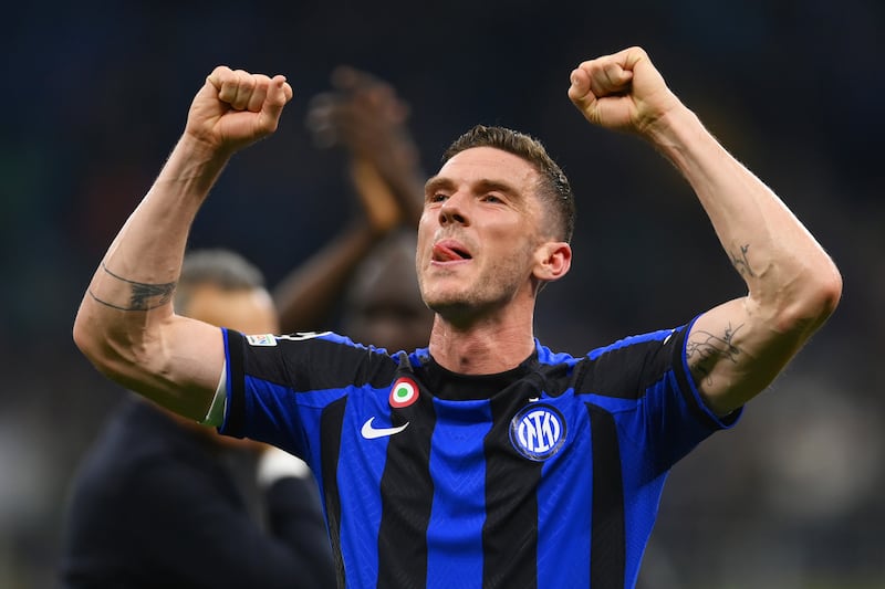 Even with the high-quality German wing back Robin Gosens, it's hard to see Inter beating Man City. Photograph: Mike Hewitt/Getty Images