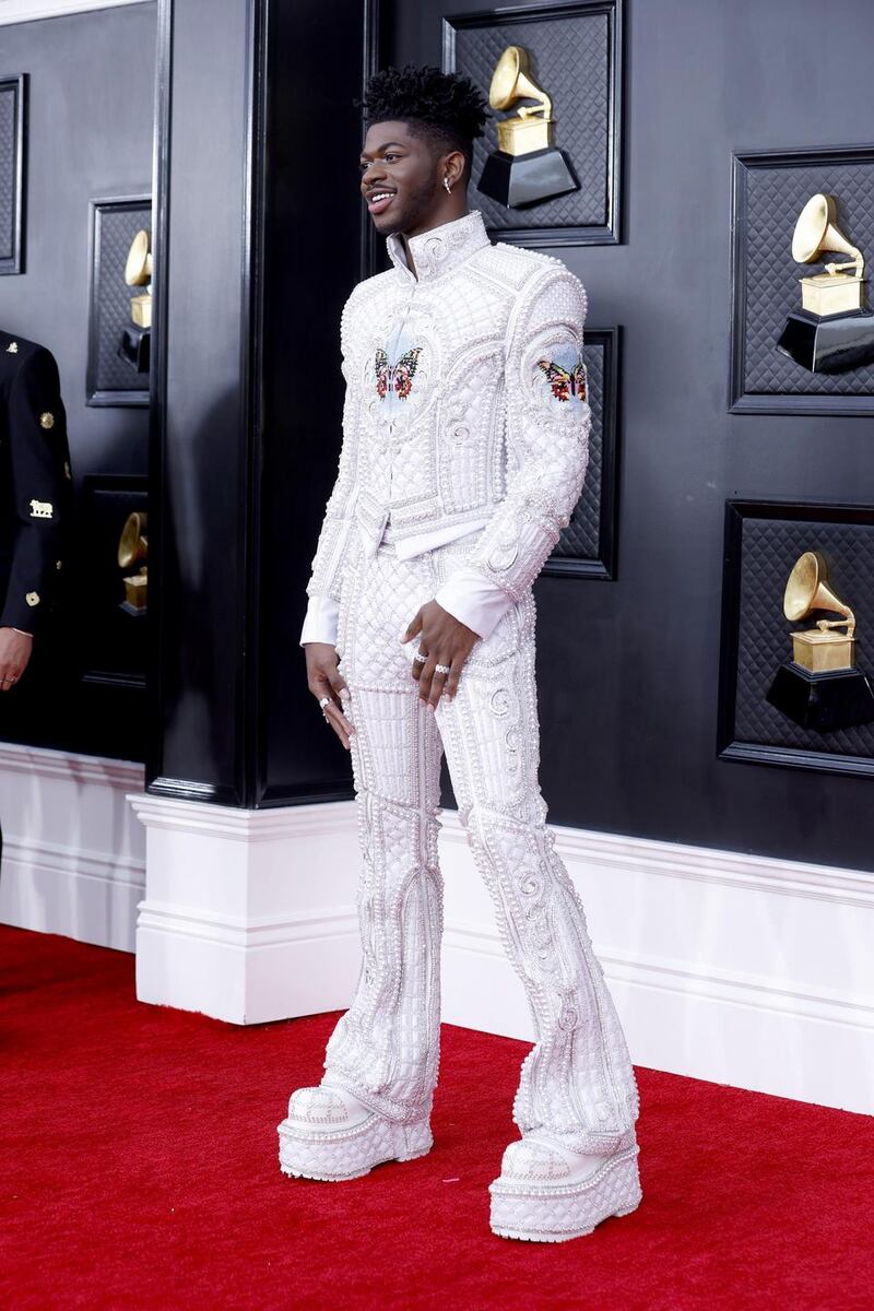 Not quite a corset, but it came close’: Lil Nas X in Balmain. Photograph: Frazer Harrison/Getty Images for The Recording Academy