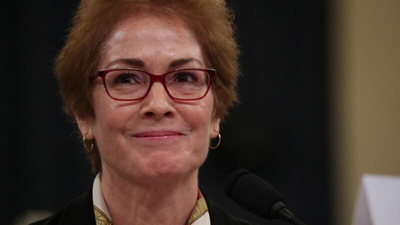 Marie Yovanovitch, former US ambassador to Ukraine, during the impeachment hearings. Photograph: Jonathan Ernst/Reuters