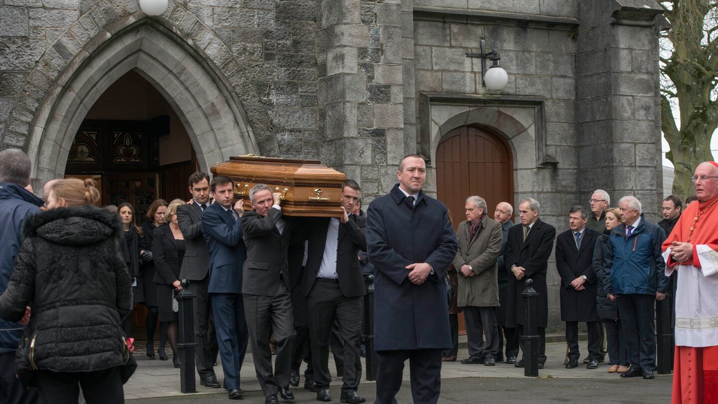 The funeral of Dermot Gallagher at the Holy Trinity Church, Ratoath. Photograph: Brenda Fitzsimons