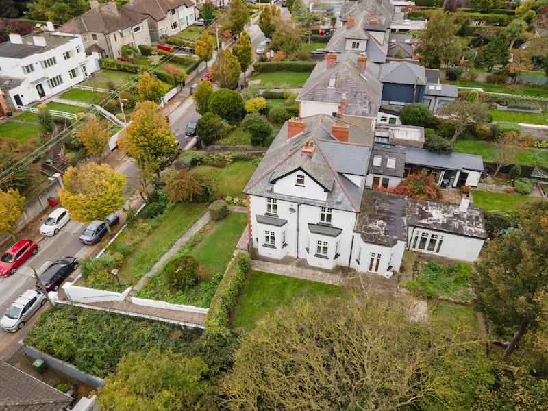 Aerial view of the house