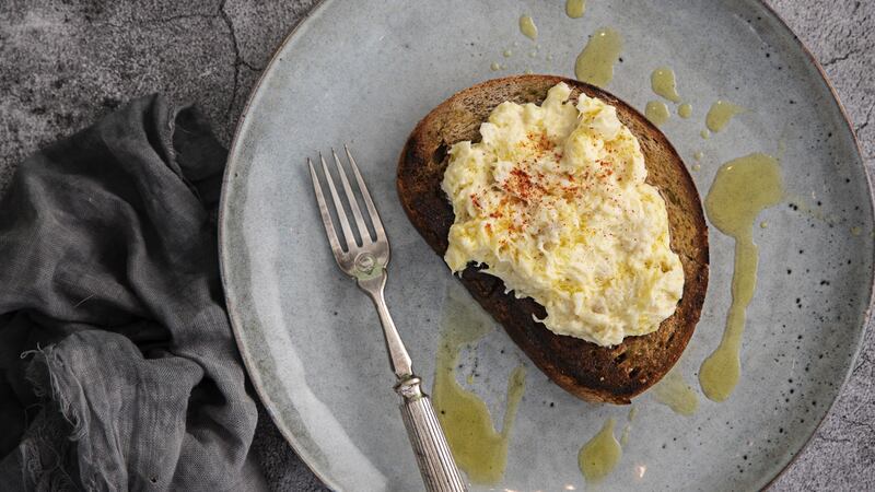 Creamy baccala on toast. Photograph: Harry Weir