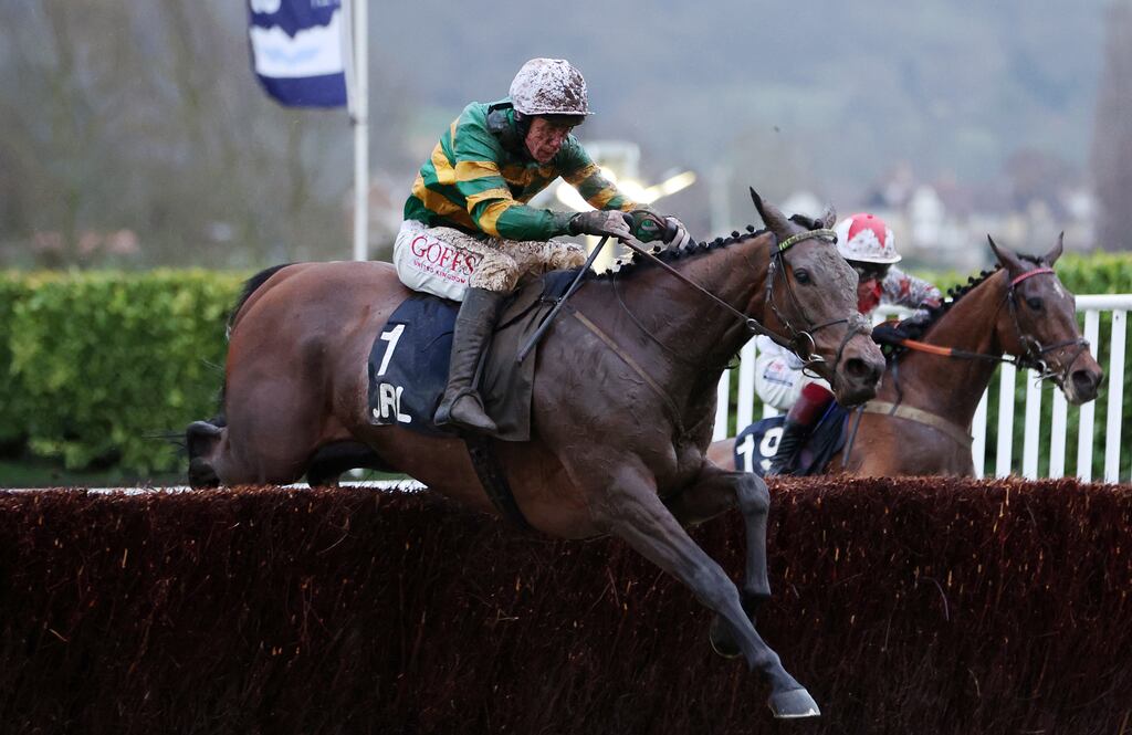 Inothewayurthinkin ridden by Derek O'Connor on their way to winning the Fulke Walwyn Kim Muir Challenge Cup Amateur Jockeys Handicap Chase at the 2024 Cheltenham Festival. Photograph: Michael Steele/Getty Images