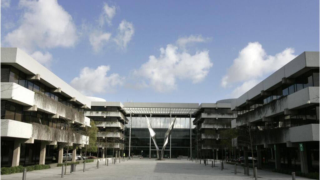 The AIB Bank centre complex in Ballsbridge where Colony Capital and Ronan Group Real Estate are developing land that will be let to Facebook. Photographer: Dara Mac Dónaill