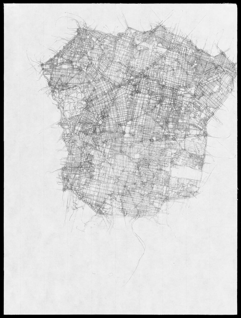 Kathy Prendergast's Mexico City from City Drawings