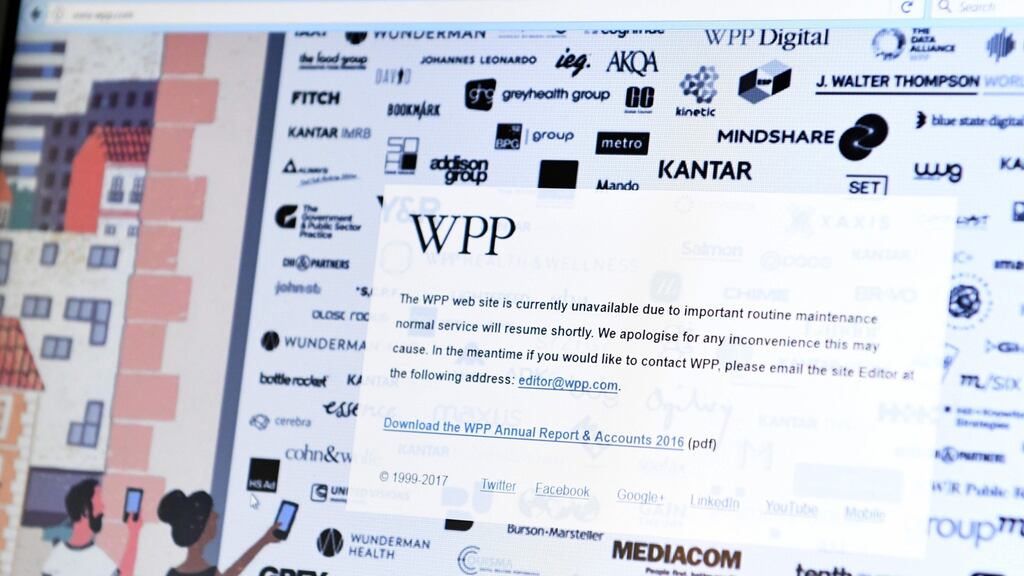 British advertising giant WPP said it was assessing the situation. Photograph: Benjamin Fathers /AFP/Getty