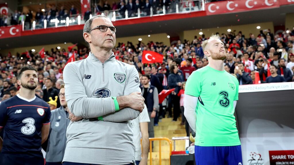 Republic of Ireland manager Martin O’Neill on the sideline during the friendly international against Turkey at the Antalya Stadyumu. Photograph: Ryan Byrne/Inpho