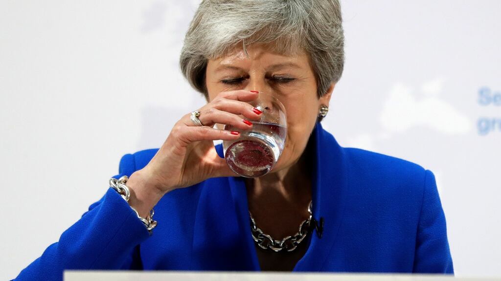 British prime minister Theresa May delivers a speech detailing a new Brexit deal on Thursday. Photograph: Kirsty Wigglesworth/ WPA Pool/Getty
