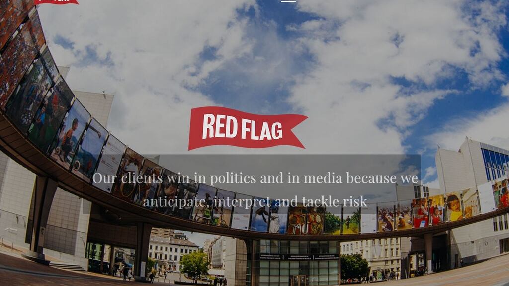 Red Flag Consulting, whose senior staff and principals have strong historical connections to the Tony O’Reilly era at Independent News and Media, deny Denis O’Brien’s assertions. Illustration: Thisisredflag.com