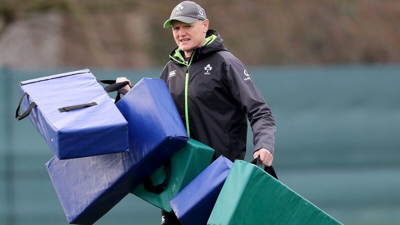 Joe Schmidt at squad training in  Carton House. Photograph: Inpho/Dan Sheridan