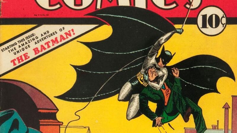 Detail from the cover of the first comic to feature Batman, Detective Comics from May 1939