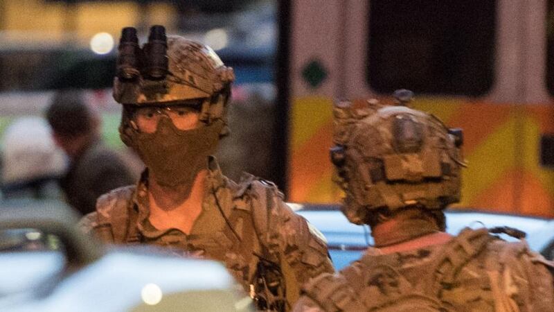 London Bridge terror attack: armed officers outside Borough Market on June 4th. Photograph: Chris J Ratcliffe/AFP/Getty
