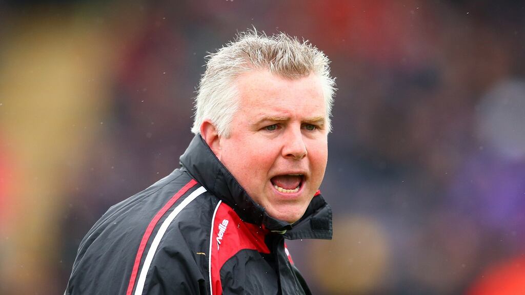 Mayo manager Stephen Rochford will hope his team can respond against Derry in the qualifiers. Photograph: Inpho