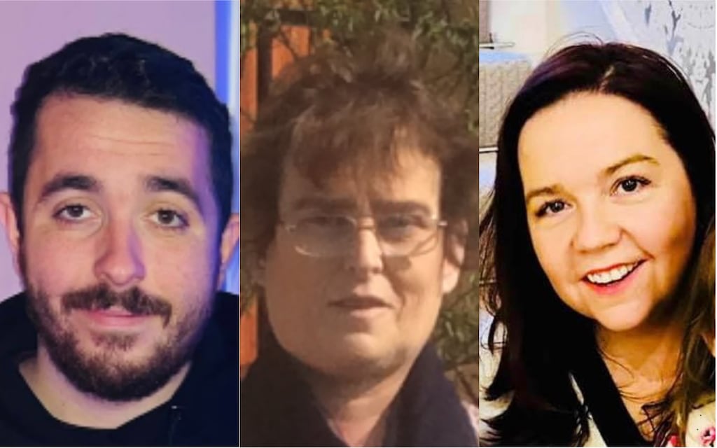 Tyrone crash victims from left to right Patrick Rogers, Mary Duffy and Imelda Quinn