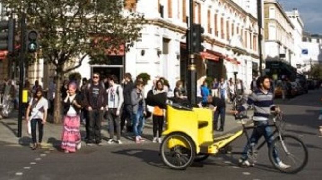 A file image of a rickshaw driver. The NTA wants to introduce new rules to govern their operation in Dublin. Photograph: Getty